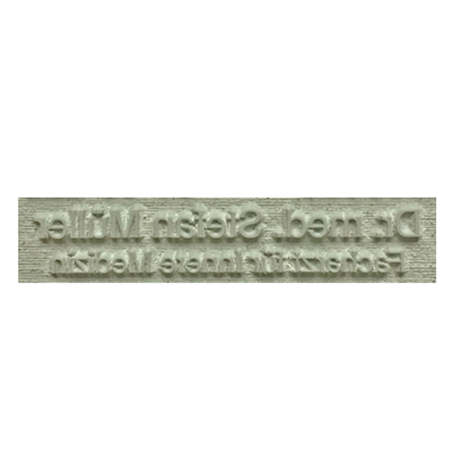 Stempelplatte f&#252;r vorhandenen Holzstempel 50x10 mm